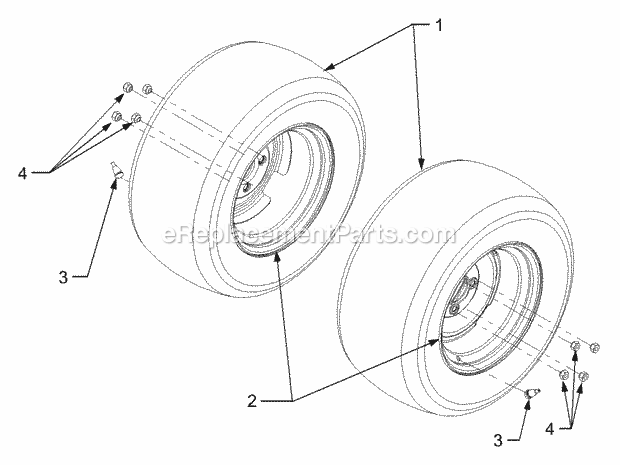 Rear Wheels Diagram and Parts List for 3204 14A-641-100 Cub Cadet Lawn Tractor